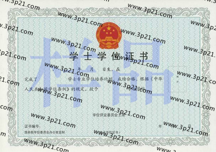 专业学位证书样本