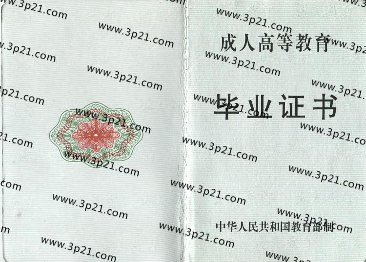 成人成教毕业证样本