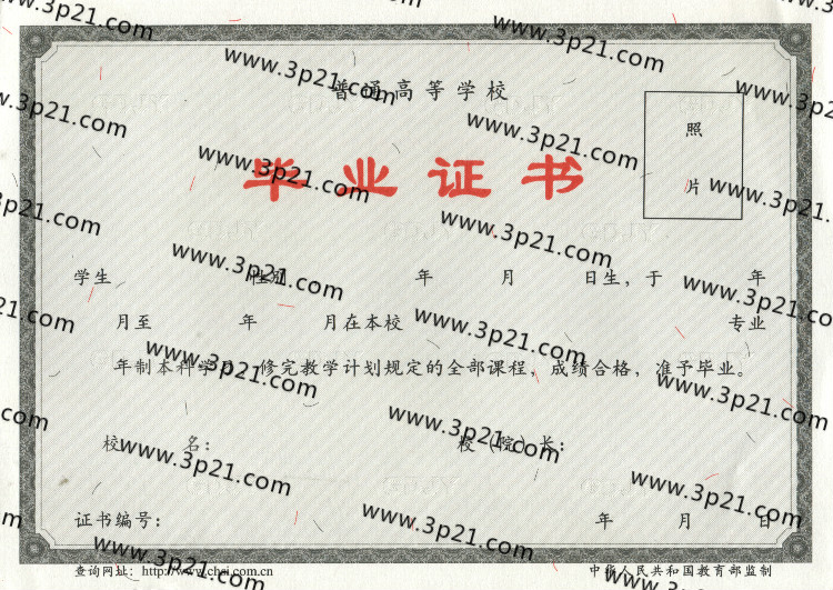 大学毕业证样本