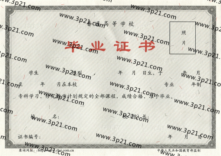 大学毕业证样本