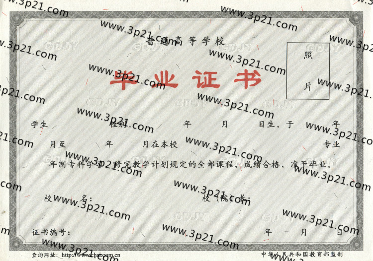 大学毕业证样本