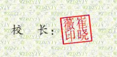 凤阳县卫生学校校长崔晓薇签名印章