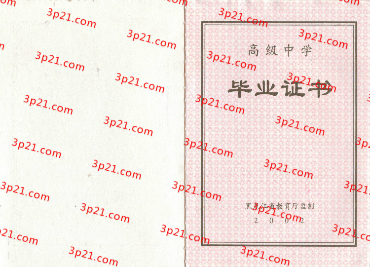 历届黑龙江省高中毕业证样本图片