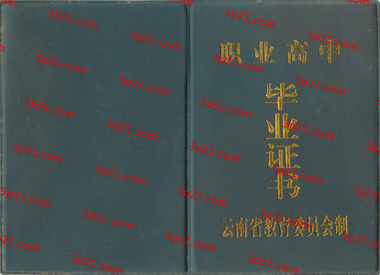 历届云南省高中毕业证样本图片