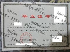 广州市职业技术学院毕业证样本