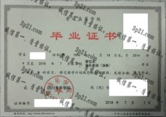 四川音乐学院毕业证样本