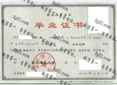 武汉理工大学毕业证样本