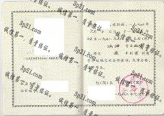 中国政法大学毕业证样本